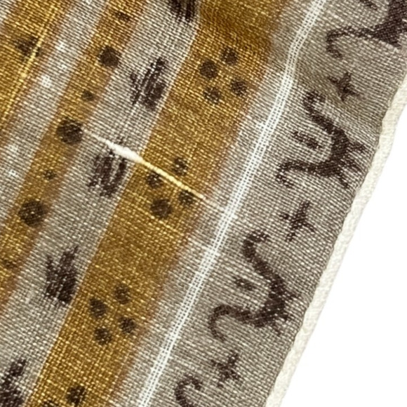 Tammis Keefe Handkerchief Horseman Gold Persian Warrior Dots Vintage Hankie READ - Picture 9 of 9